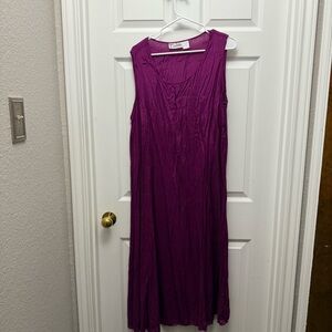 Caite magenta crush tank Maxi Dress